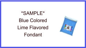 Blue Lime Fondant Sample