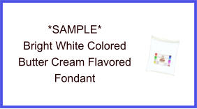 Bright White Butter Cream Fondant Sample