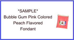 Bubble Gum Pink Peach Fondant Sample