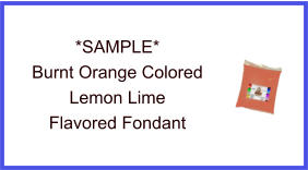Burnt Orange Lemon Lime Fondant Sample