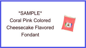 Coral Pink Cheesecake Fondant Sample