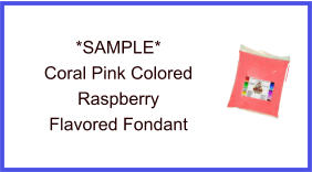 Coral Pink Raspberry Fondant Sample