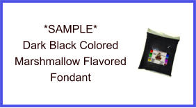 Dark Black Marshmallow Fondant Sample
