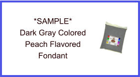 Dark Gray Peach Fondant Sample