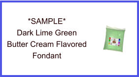Dark Lime Green Butter Cream Fondant Sample