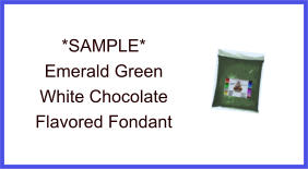 Emerald Green White Chocolate Fondant Sample