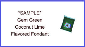 Gem Green Coconut Lime Fondant Sample