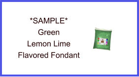 Green Lemon Lime Fondant Sample