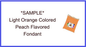 Light Orange Peach Fondant Sample