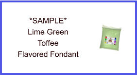 Lime Green Toffee Fondant Sample