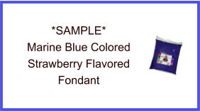 Marine Blue Strawberry Fondant Sample
