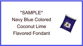 Navy Blue Coconut Lime Fondant Sample