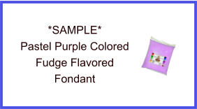 Pastel Purple Fudge Fondant Sample