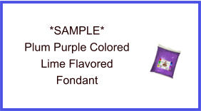 Plum Purple Lime Fondant Sample