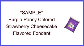 Purple Pansy Strawberry Cheesecake Fondant Sample
