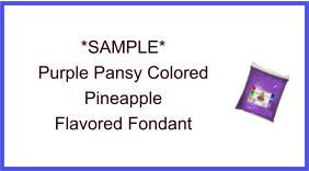 Purple Pansy Pineapple Fondant Sample