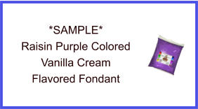 Raisin Purple Vanilla Fondant Sample
