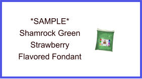 Shamrock Green Strawberry Fondant Sample