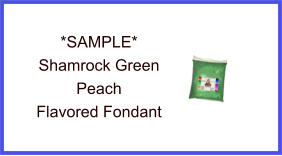 Shamrock Green Peach Fondant Sample