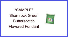 Shamrock Green Butterscotch Fondant Sample