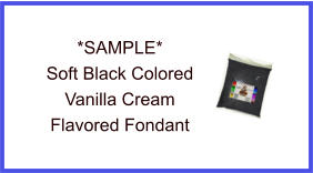 Soft Black Vanilla Fondant Sample