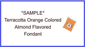 Terracotta Orange Almond Fondant Sample