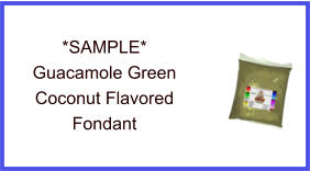 Guacamole Green Coconut Fondant Sample