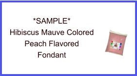 Hibiscus Mauve Peach Fondant Sample